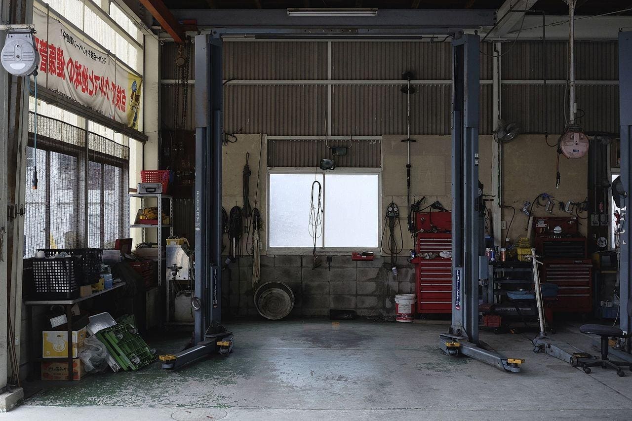 empty auto repair shop