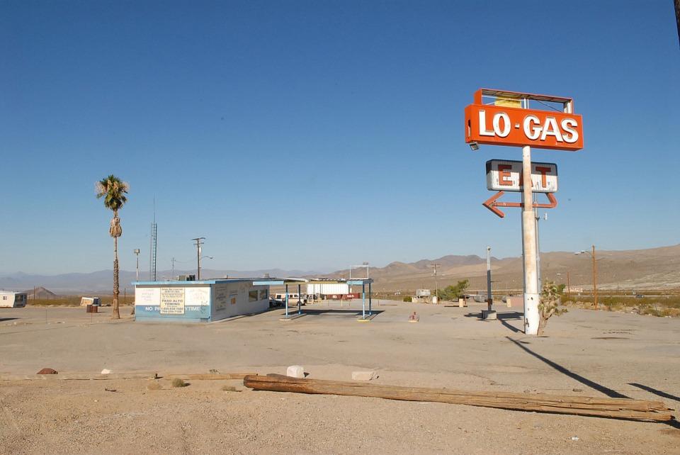 deserted gas station