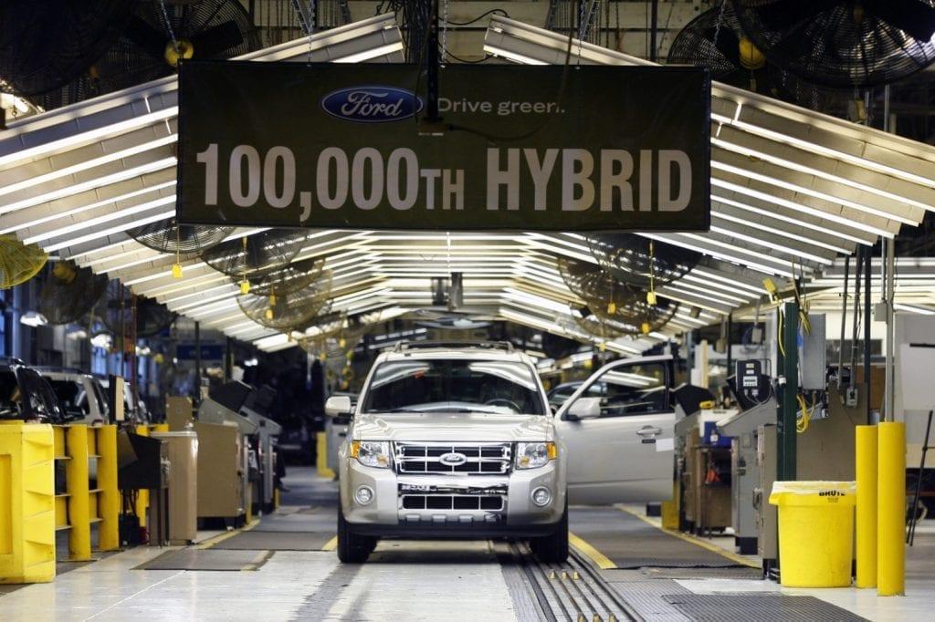 Ford celebrates production of the 100,000th Escape Hybrid vehicle