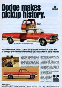 1973 Dodge D100 ClubCab ad