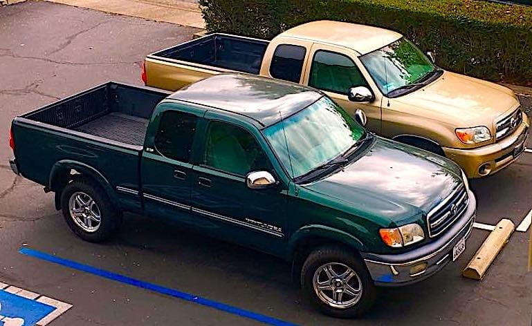 Toyota Tundras parked