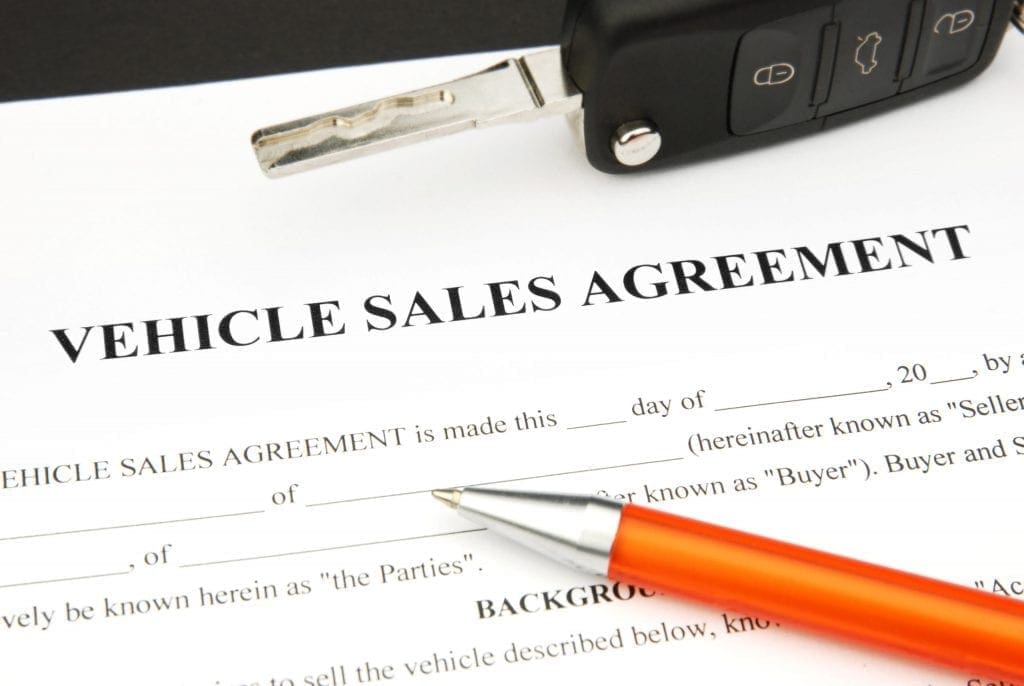 car buying sales agreement