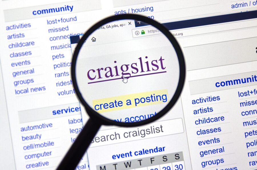 Craigslist home page