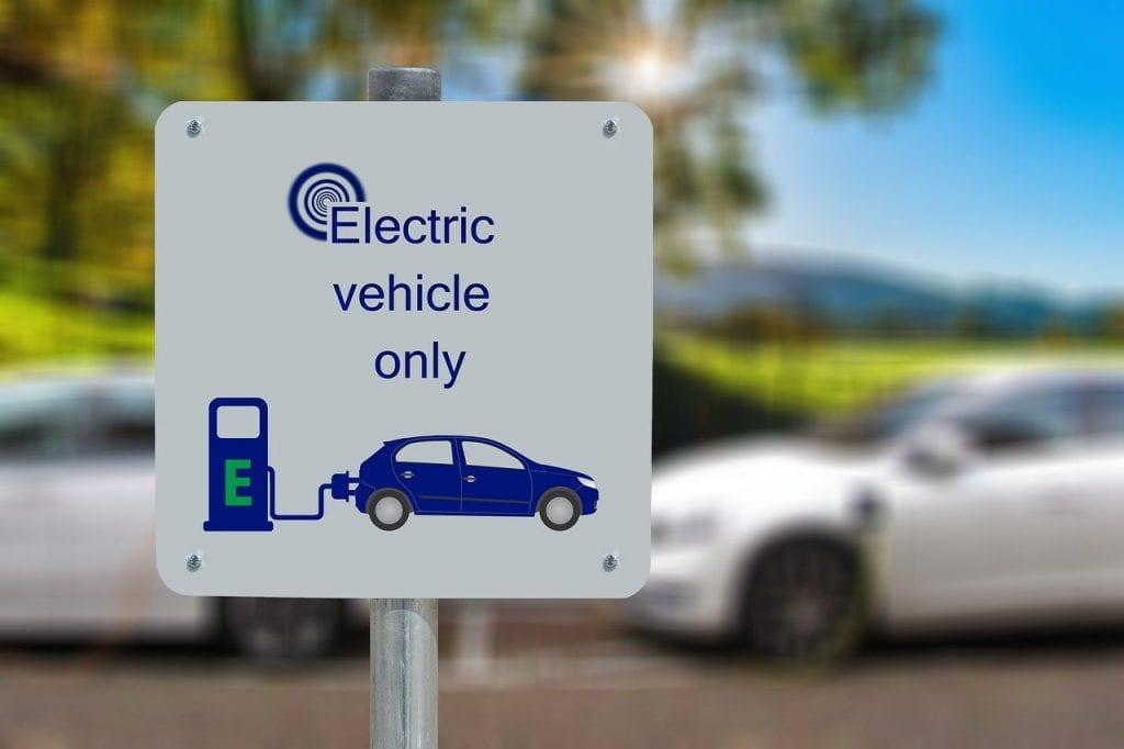 EV charging only sign