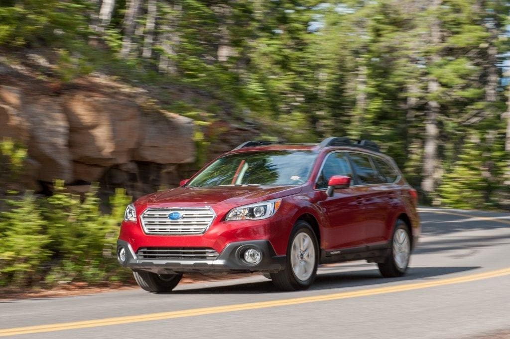 2015 Subaru Outback on the road