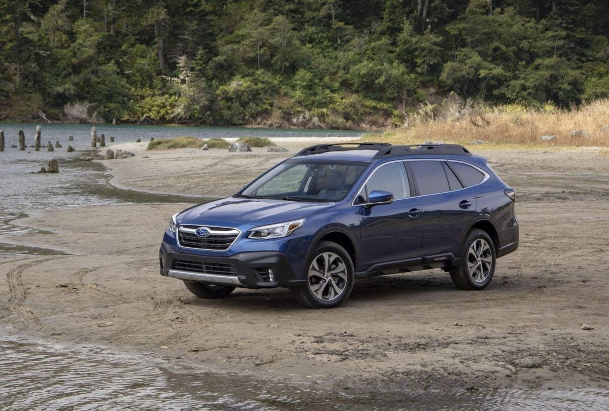 2020 Subaru Outback on the beach