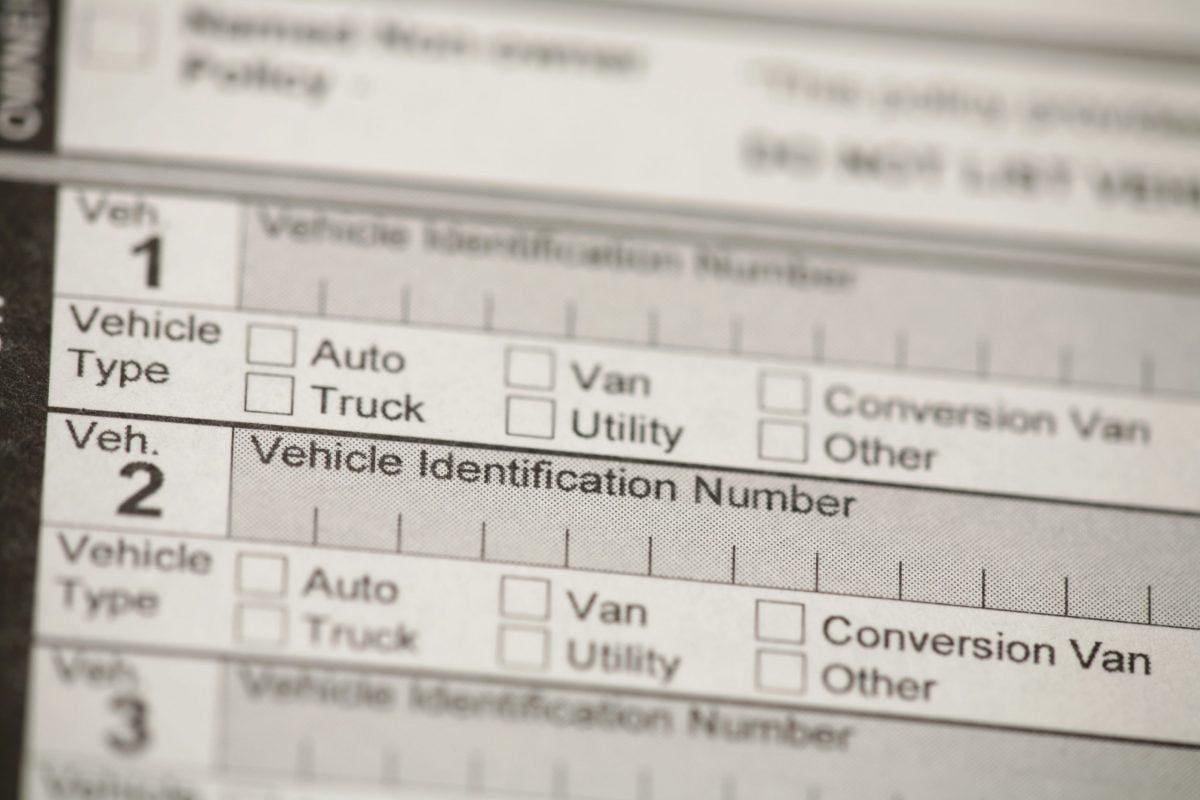 Vehicle Identification Number VIN