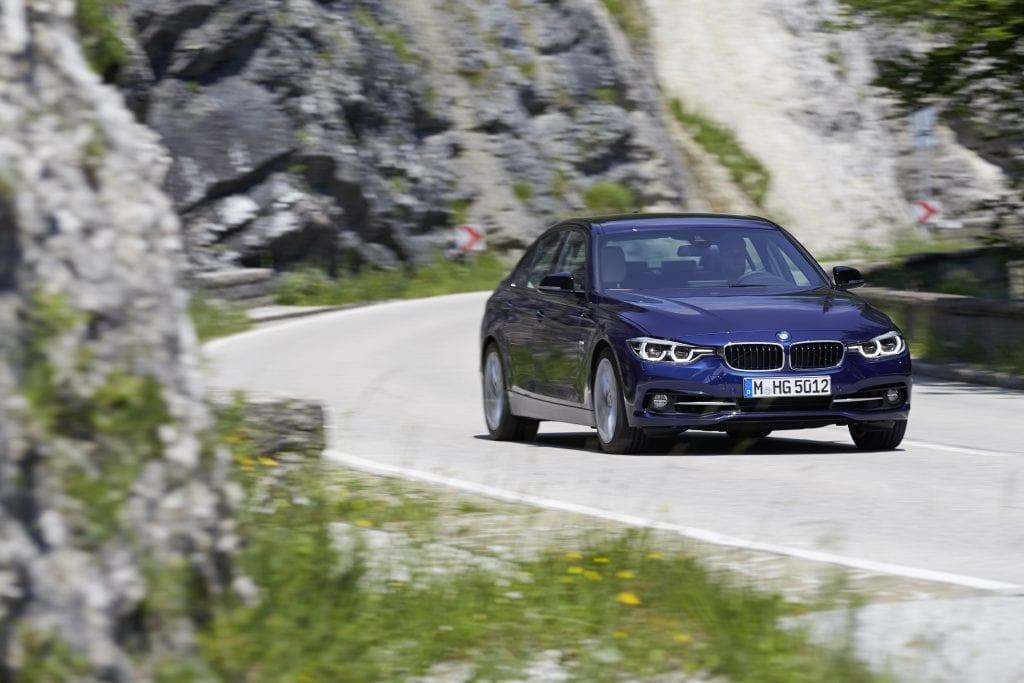 2016 BMW 340i on the road