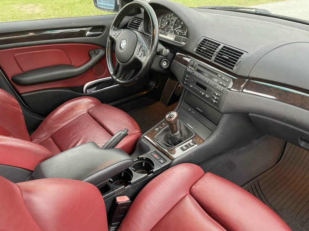 2001 BMW 325i with red interior
