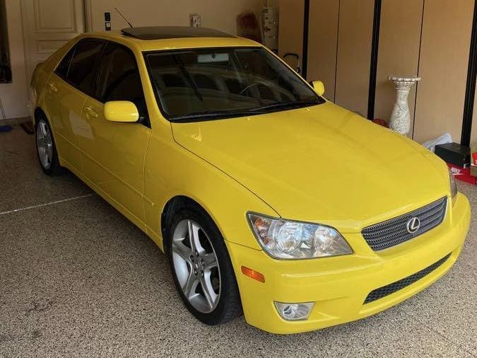 2001 Lexus IS 300 parked in garage