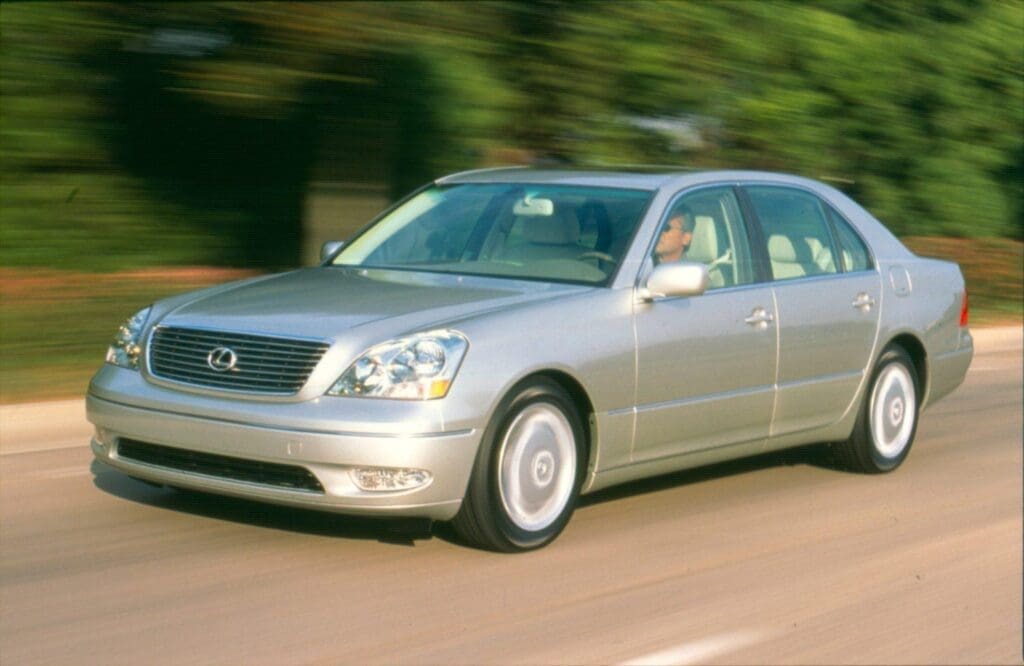 2001 Lexus LS430 on the road
