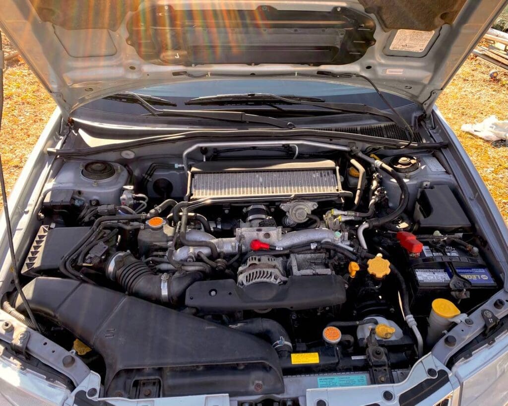 2006 Saab 9-2X Aero engine bay