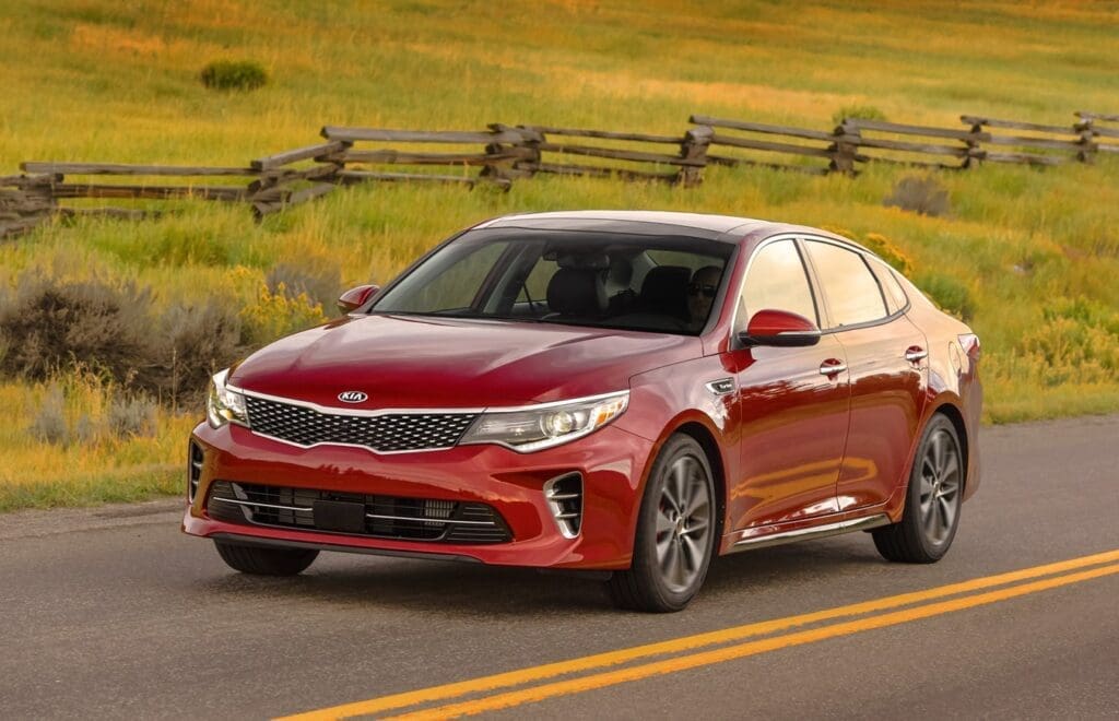 2017 Kia Optima SX driving on the highway