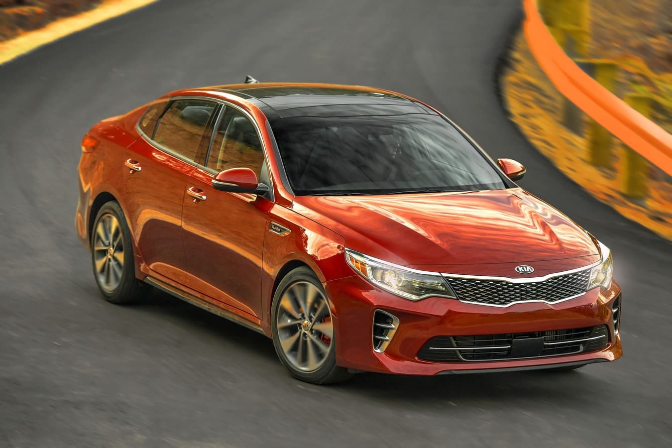 2017 Kia Optima SX driving on road