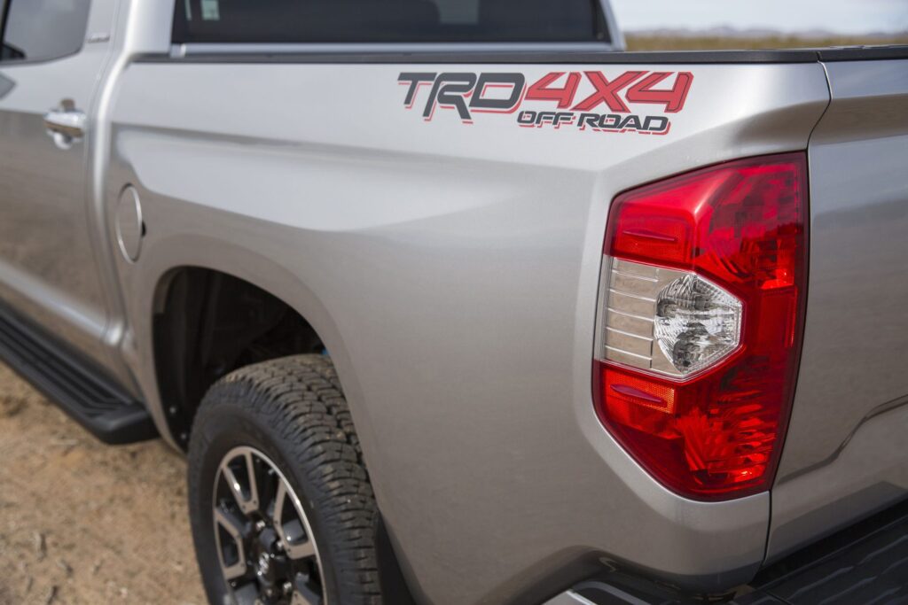 2015 Toyota Tundra TRD Pro logo close up
