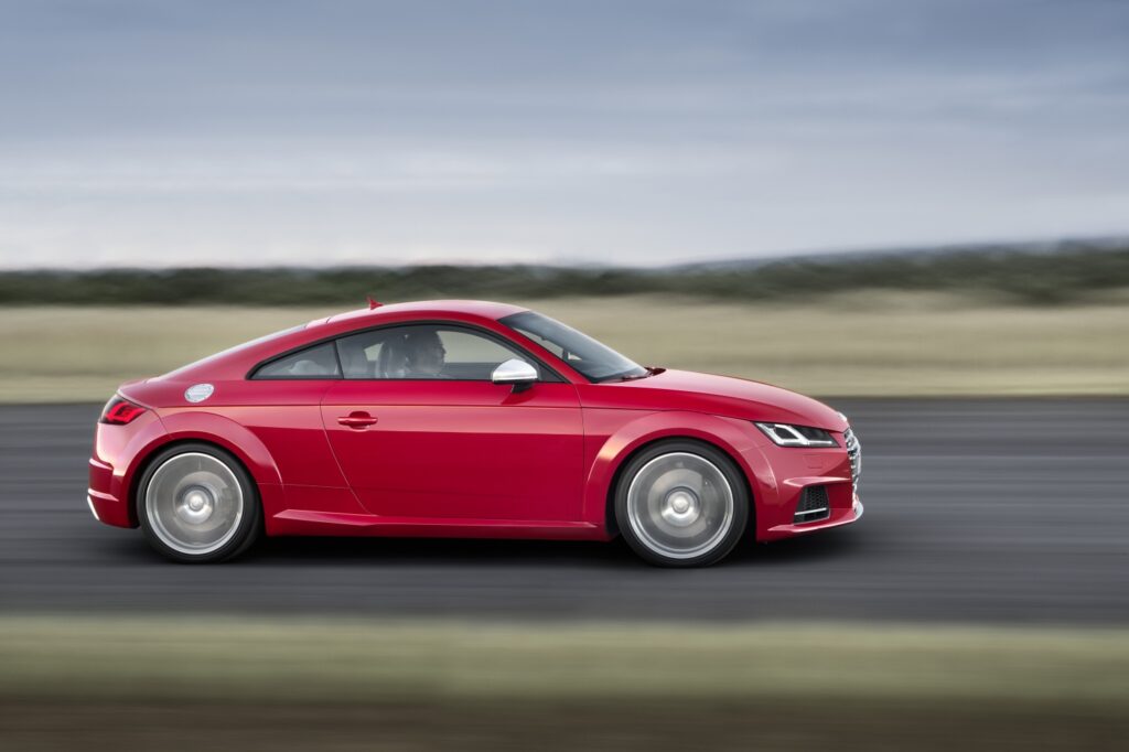 2016 Audi TTS Coupe driving on highway