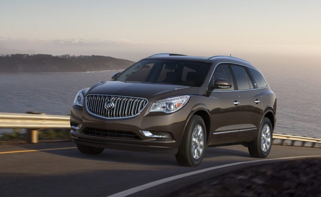 2013 Buick Enclave driving on mountain road