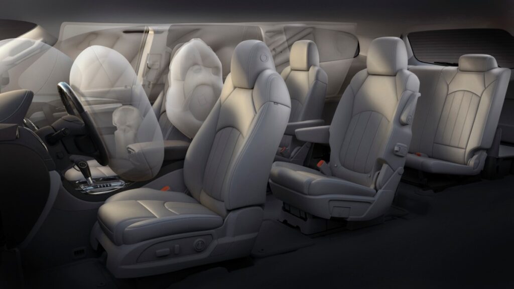 2013 Buick Enclave interior with airbags