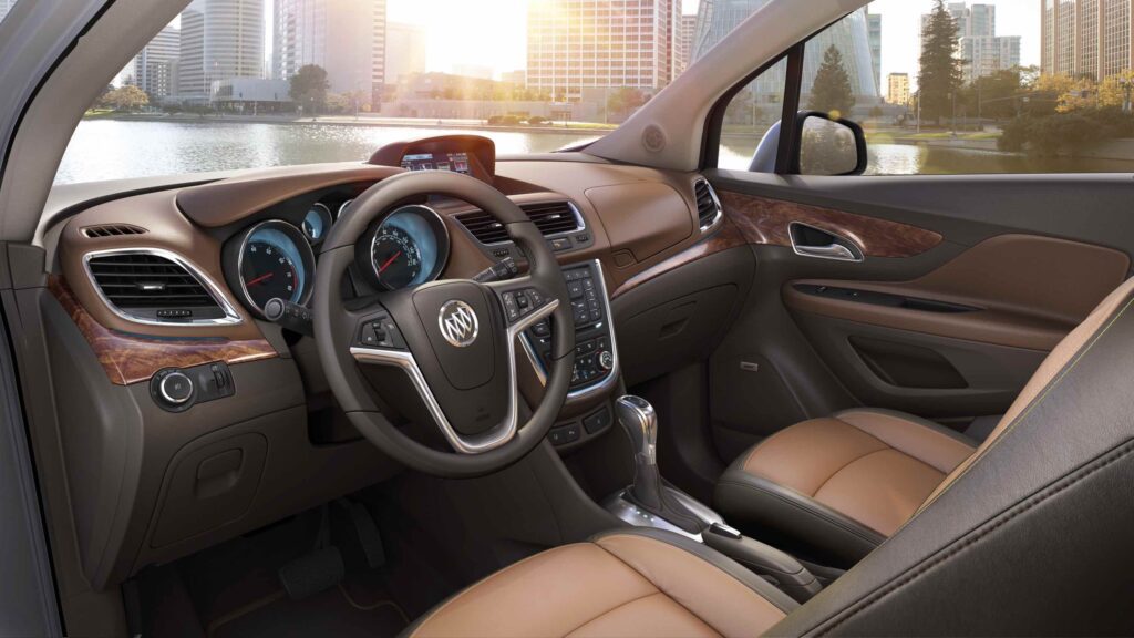 2013 Buick Encore interior with saddle upholstery