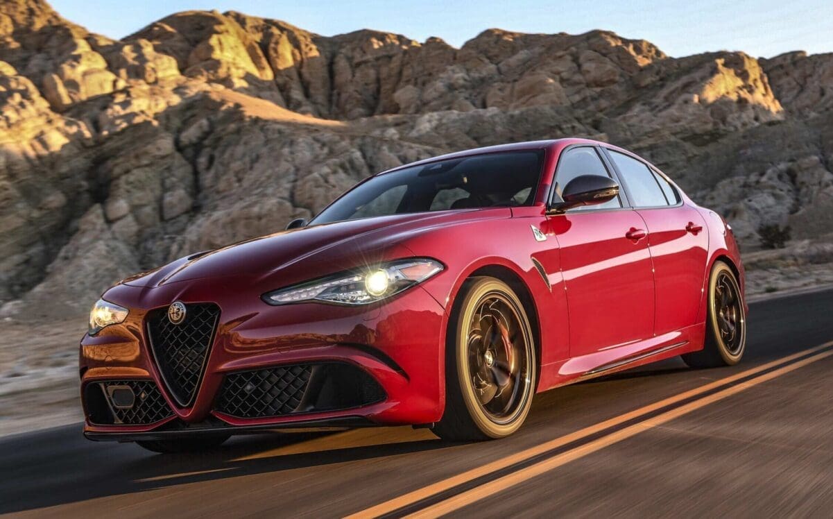 2020 Alfa Romeo Giulia Quadrifoglio driving on the highway