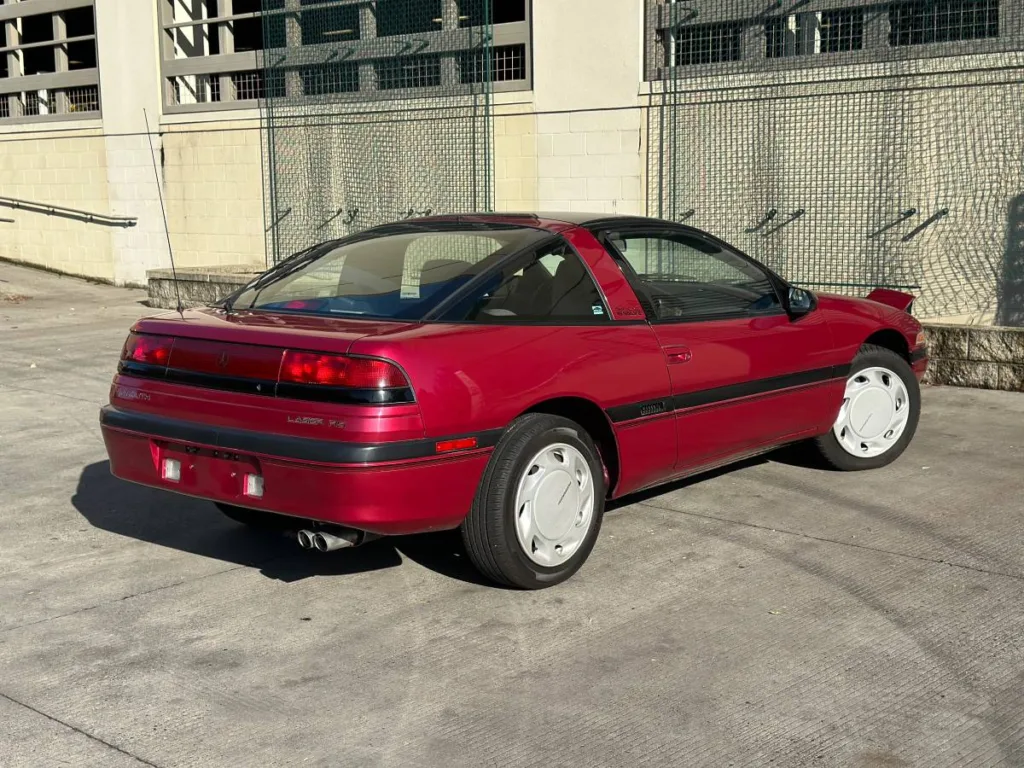 1992 Plymouth Laser exterior rear three-quarter view
