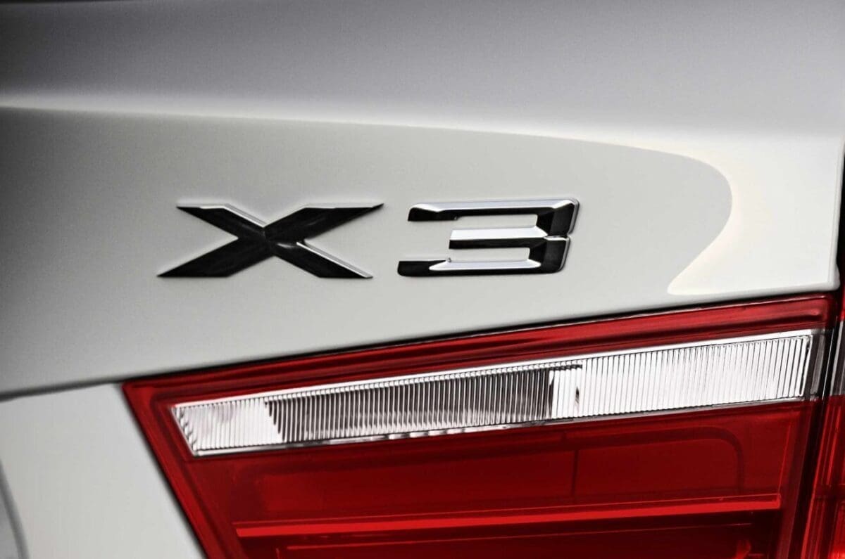 BMW X3 badge on tailgate